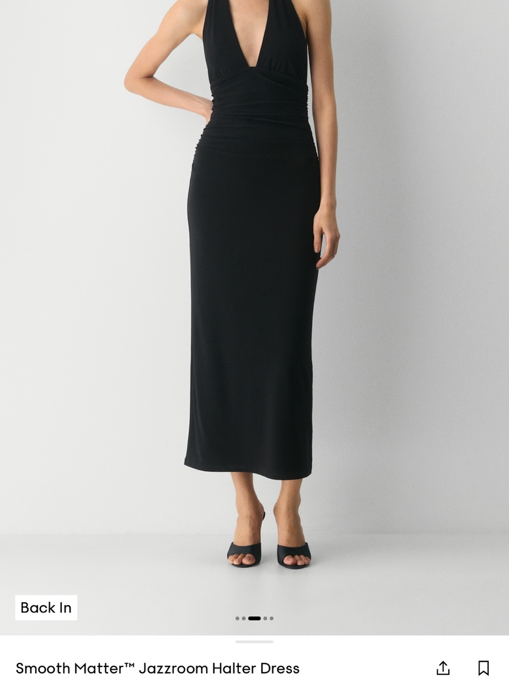 Aritzia Smooth Matter™ Halter Midi Dress — Black